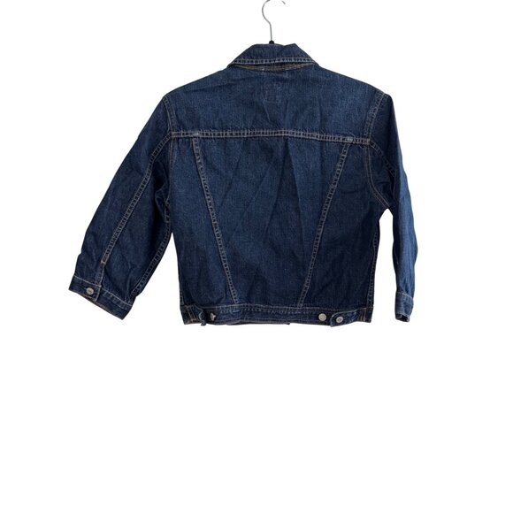 Gap Womens Medium Denim Jacket Preowned Blue 100% Cotton Button Front Classic Fi - Picture 3 of 4